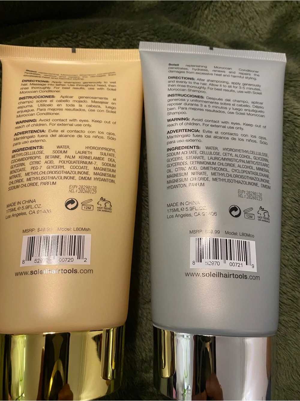 Moroccan Shampoo & Conditioner Soleil
